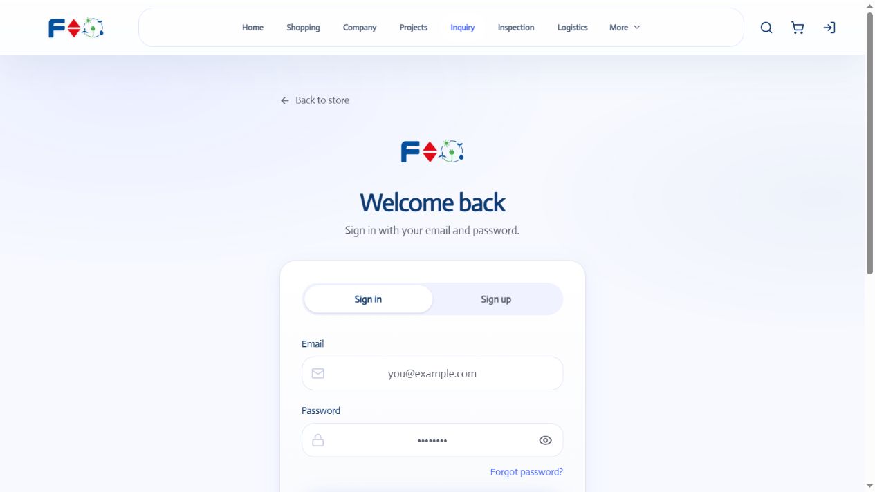 FUJI Group — Fujihk — Account entry for protected business workflows