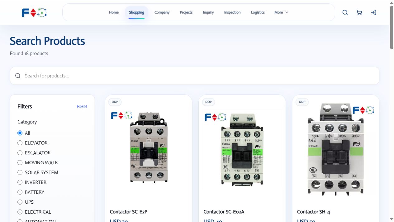 FUJI Group — Fujihk — Public catalogue with categories and sorting controls
